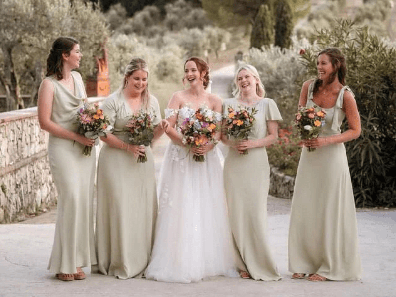 what does green bridesmaid dresses mean Inspired by Natural Wedding Beauty Size:XL 17-17.5 ( 34/35) FALL 25 Heavy Embroidered Chiffon Dress