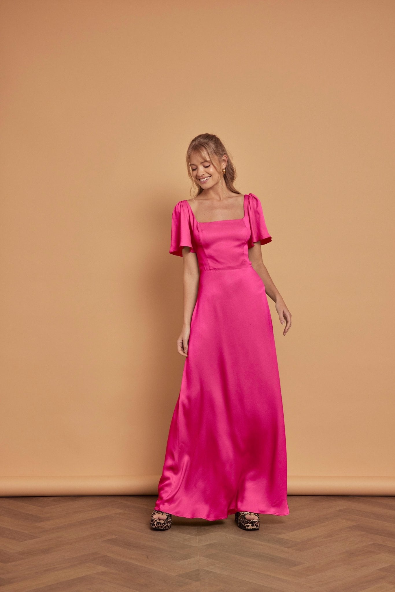 Clemmie Hot Pink Bridesmaid Dress Maids to Measure UK