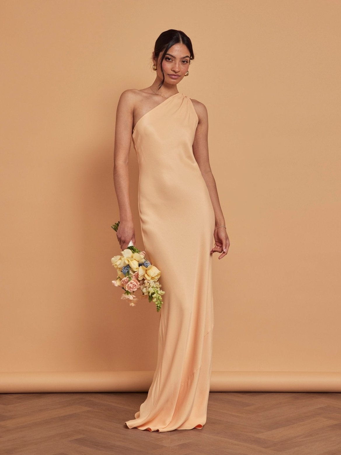 Our Cressida Peach Bridesmaid Dress