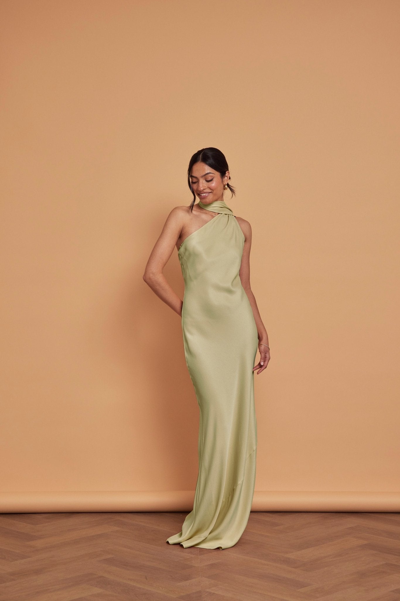 Cressida Satin Asymmetric Dress