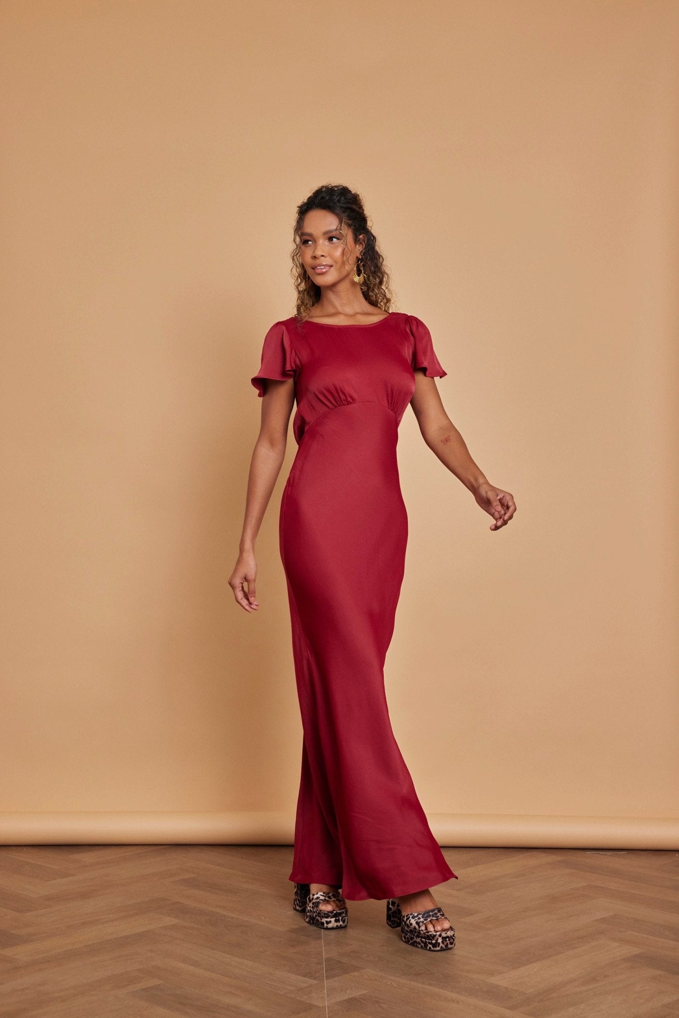 fitted lace wedding dress Celena Maxi Dress | Red Blur | Womens main image 0