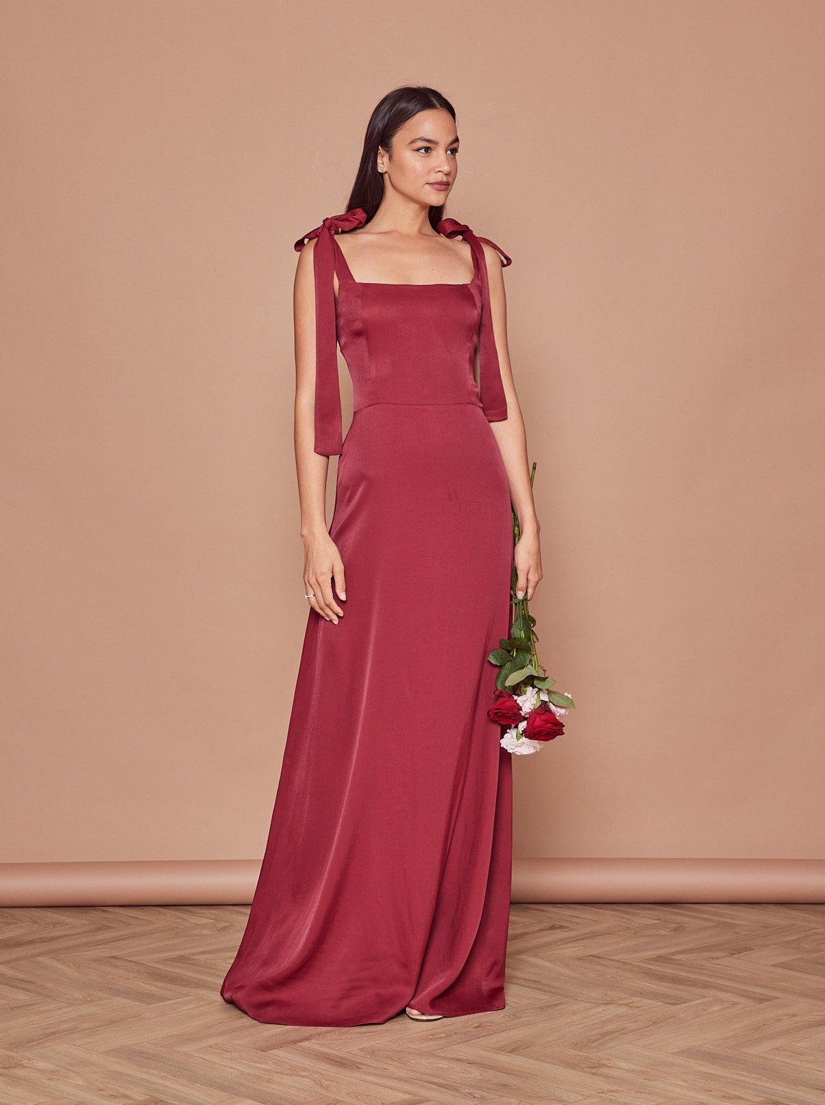 blue bodycon maternity dress Ball Gown Satin Short Burgundy Formal Dress With Bow Tie Custom Size / Burgundy
