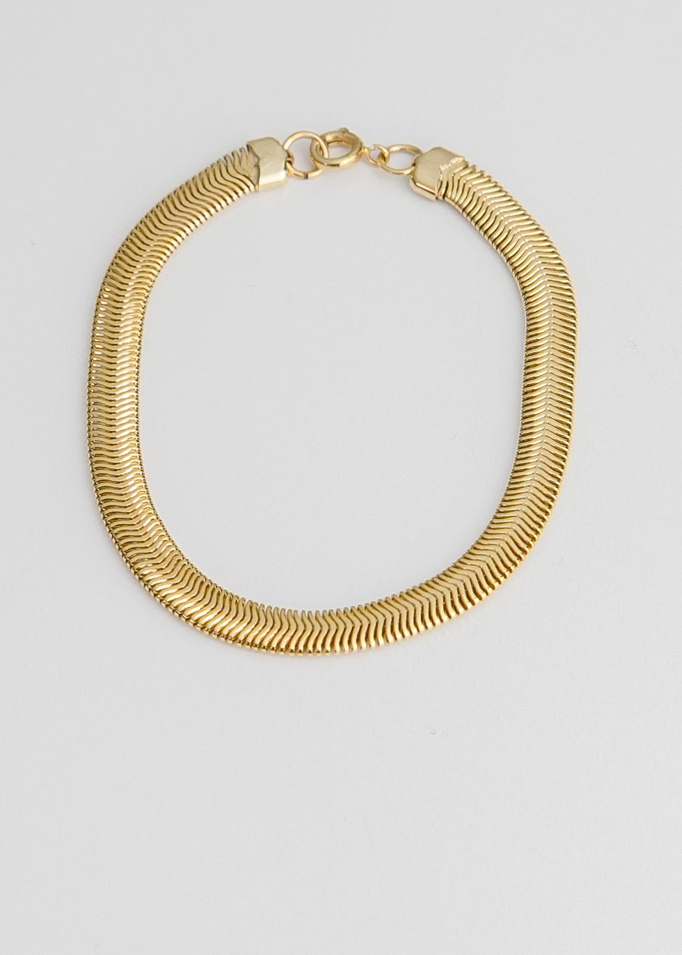 Flat Herringbone Snake Bracelet (the Hailey Bieber bracelet) - Maids to Measure
