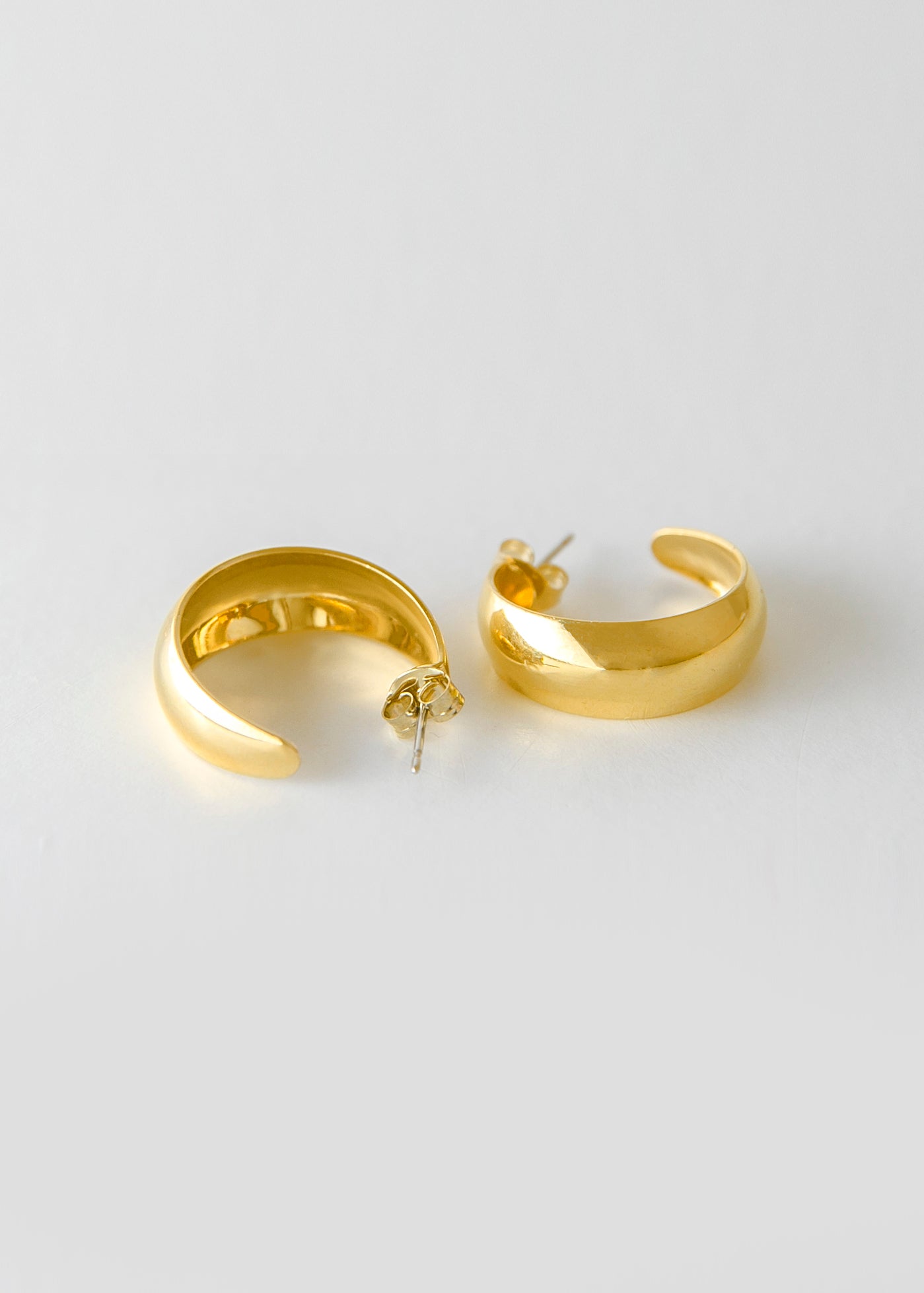 Gold Plated Chunky Hoops - Maids to Measure