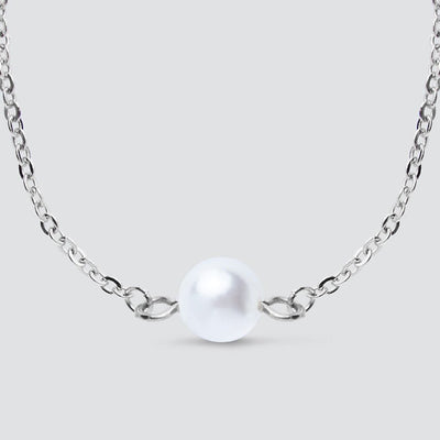 Pearl detail Silver Chain Bracelet - Maids to Measure