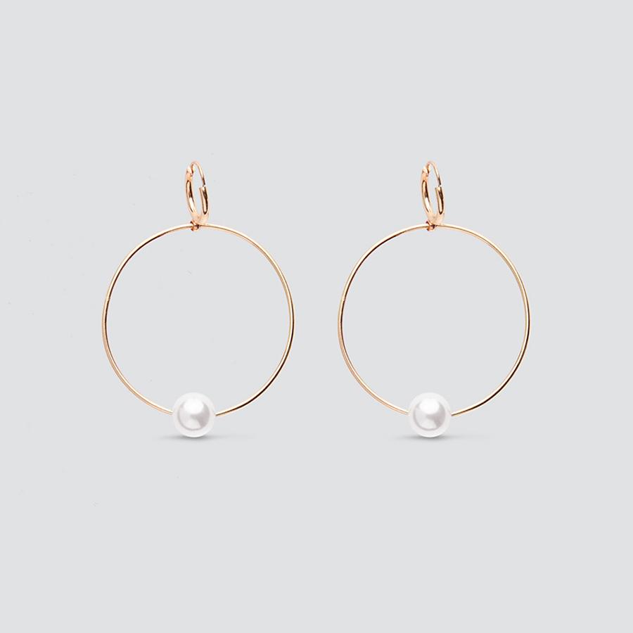 Pearl Gold Hoop Earrings - Maids to Measure