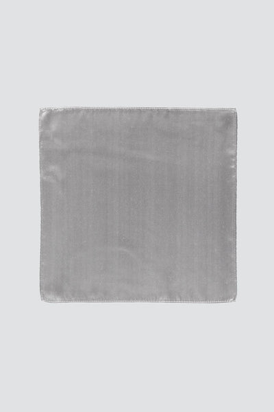 Pocket Square - 100% Silk - Dove Grey - Maids to Measure