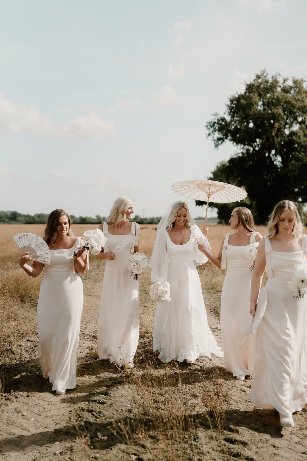 Allegra Satin Tie Shoulder Bridesmaid Dress - Champagne Ivory