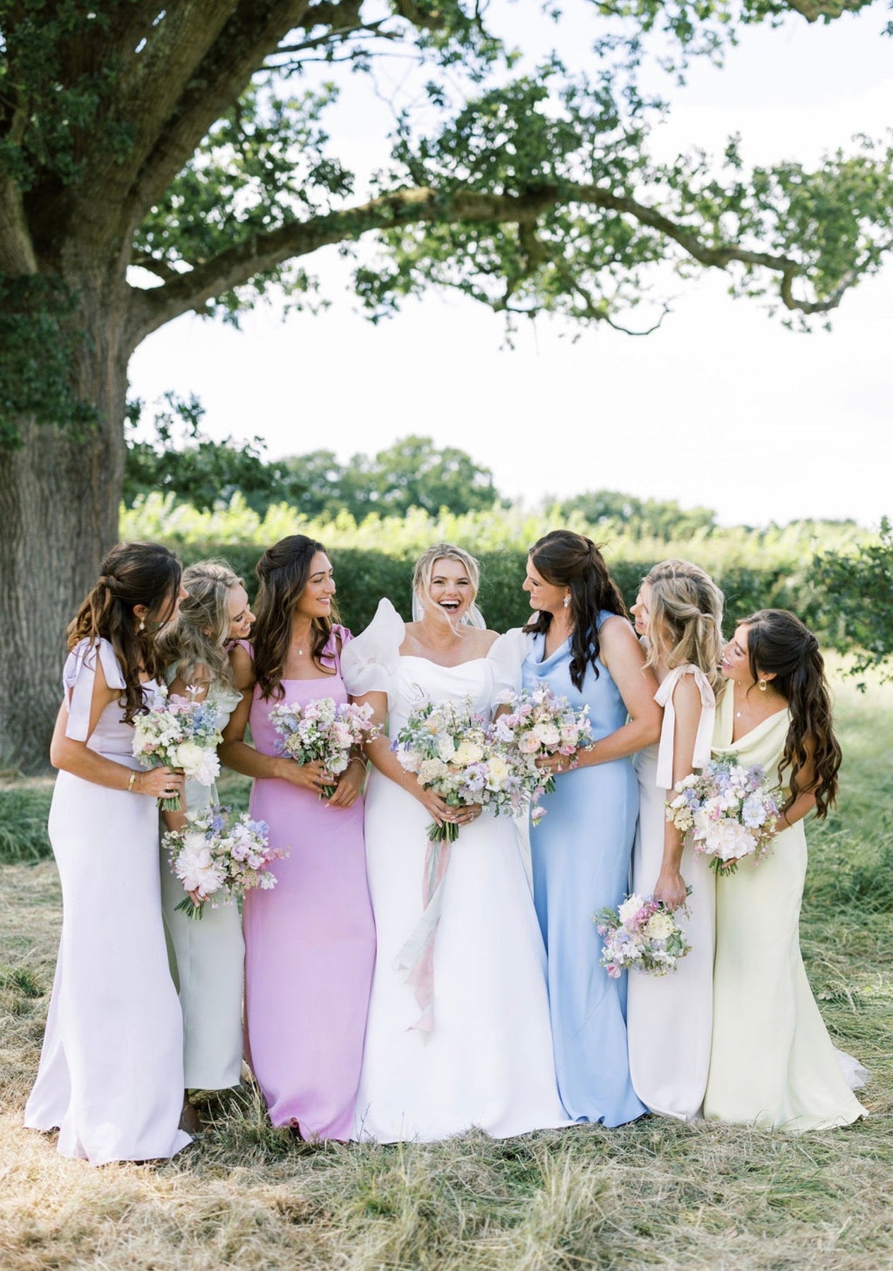 Allegra Orchid Pink Satin Bridesmaids Dress