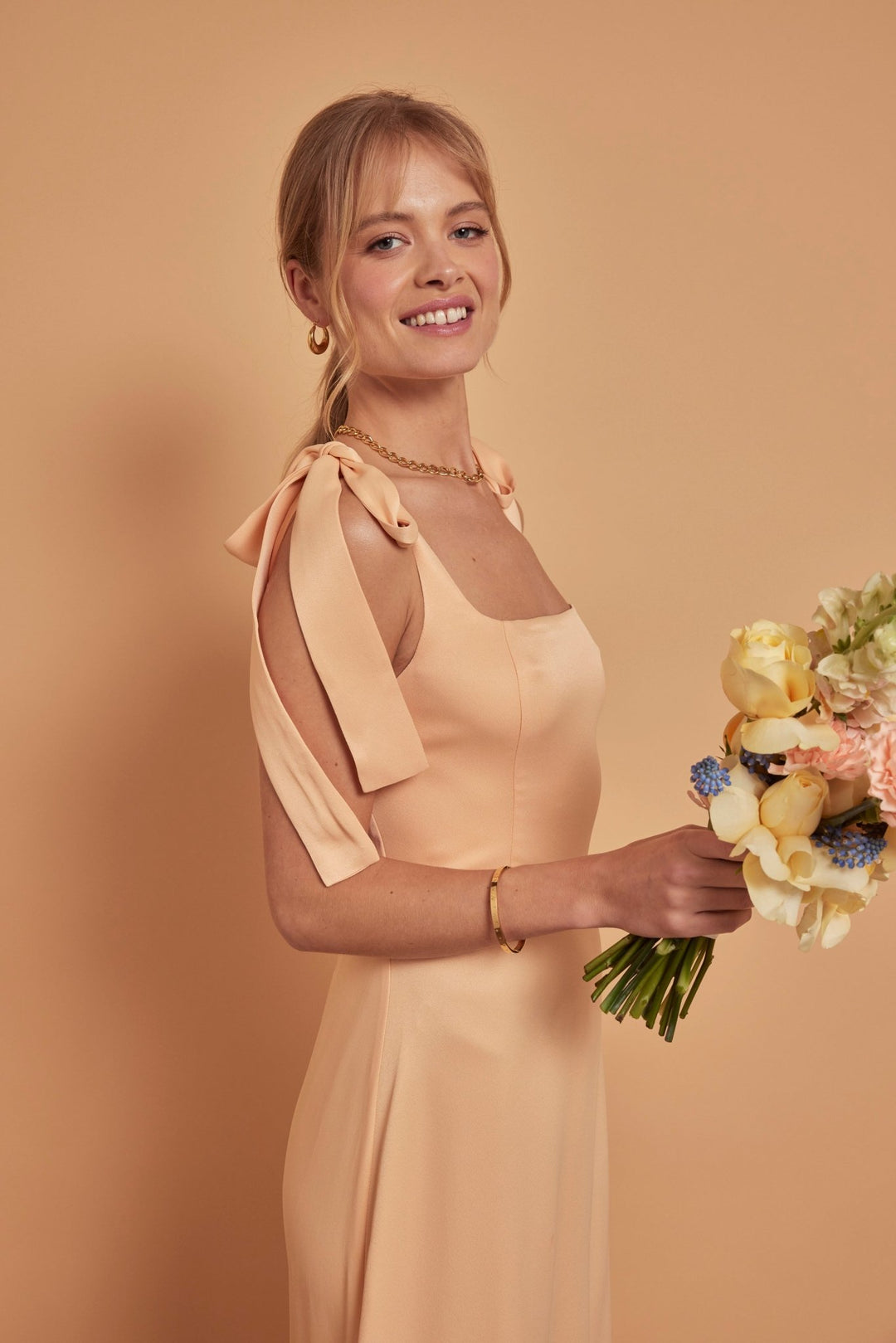 Allegra Peach Bridesmaid Dress | Maids to Measure UK Allegra Peach Bridesmaid Dress | Maids to Measure UK