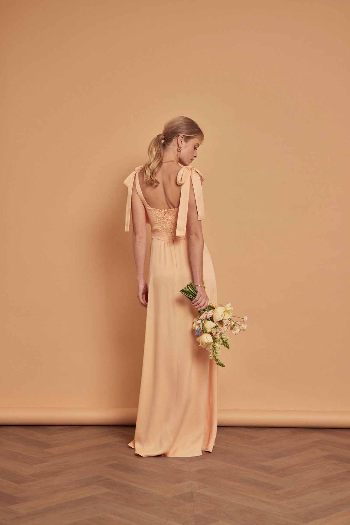 Allegra Peach Bridesmaid Dress | Maids to Measure UK Allegra Peach Bridesmaid Dress | Maids to Measure UK