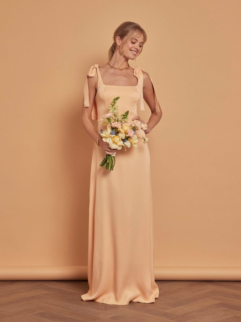 Allegra Satin Tie Shoulder Bridesmaid Dress