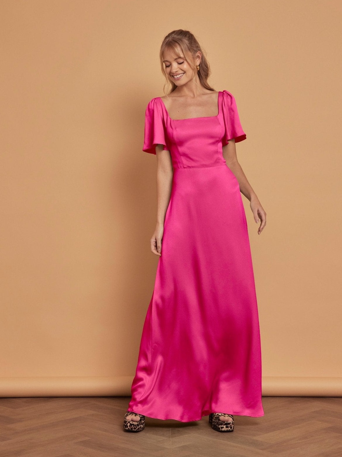 Clemmie Hot Pink Bridesmaid Dress