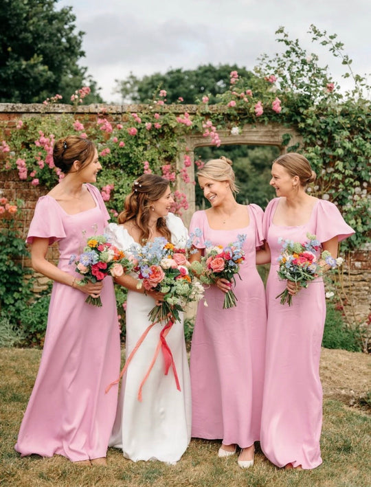 Clemmie Satin Bridesmaid Dress - Orchid Pink - Maids to Measure