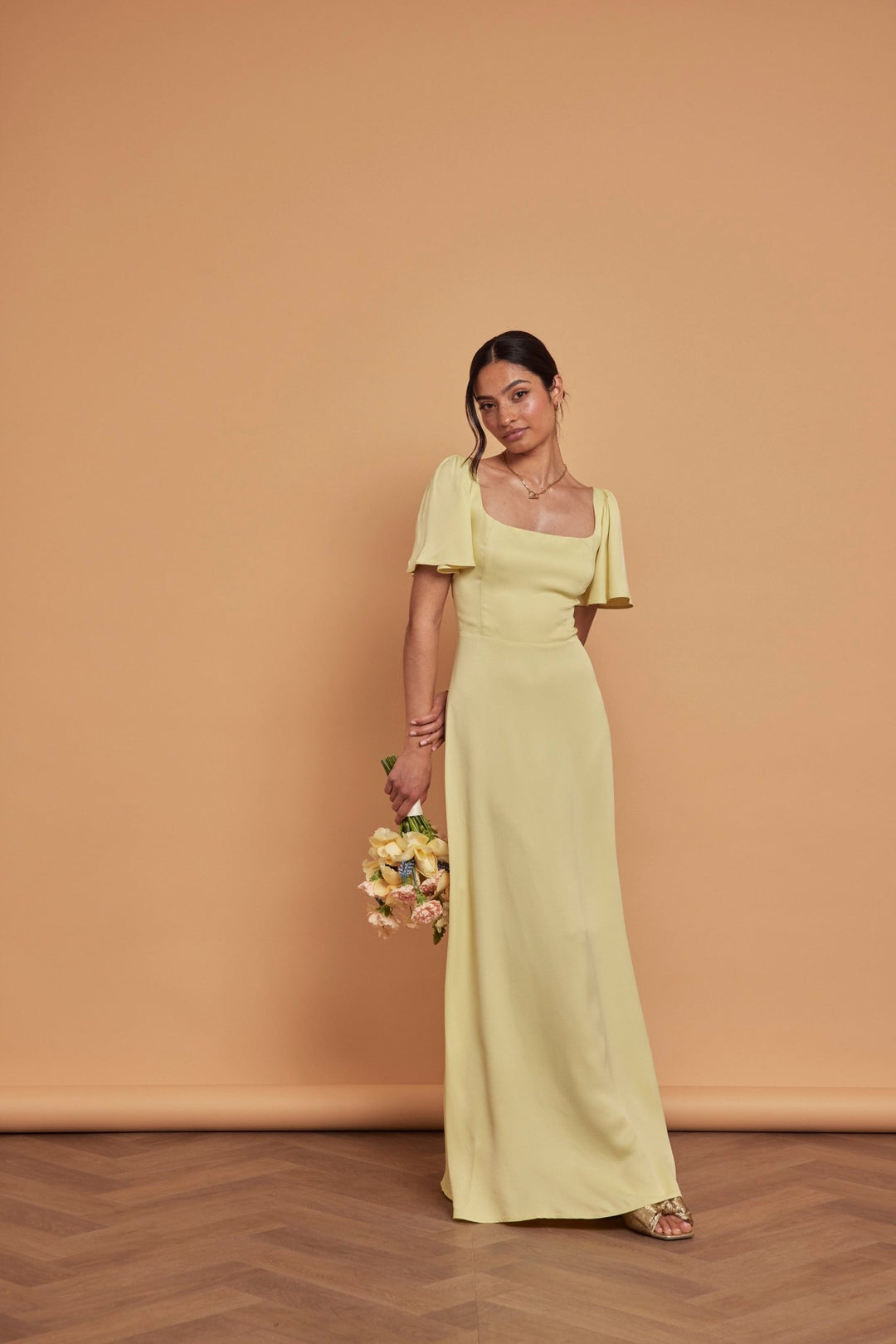 Canary Yellow Bright Yellow Bridesmaid Dresses Evening Gown Canary