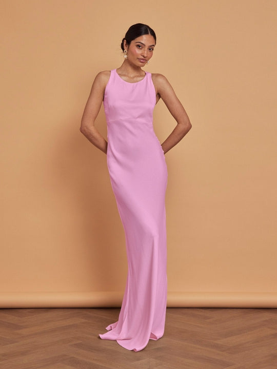 Coco Satin Dress - Orchid Pink - 16 / Orchid Pink