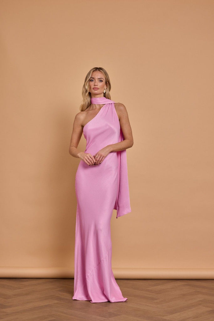 Cressida Satin Asymmetric Dress
