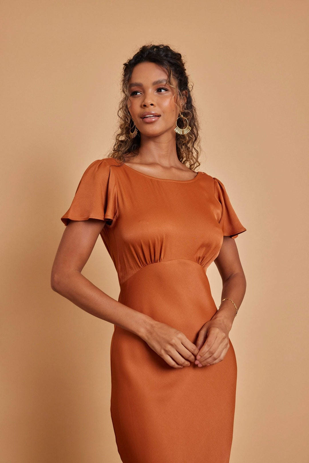 Burnt orange sheath dress 2025