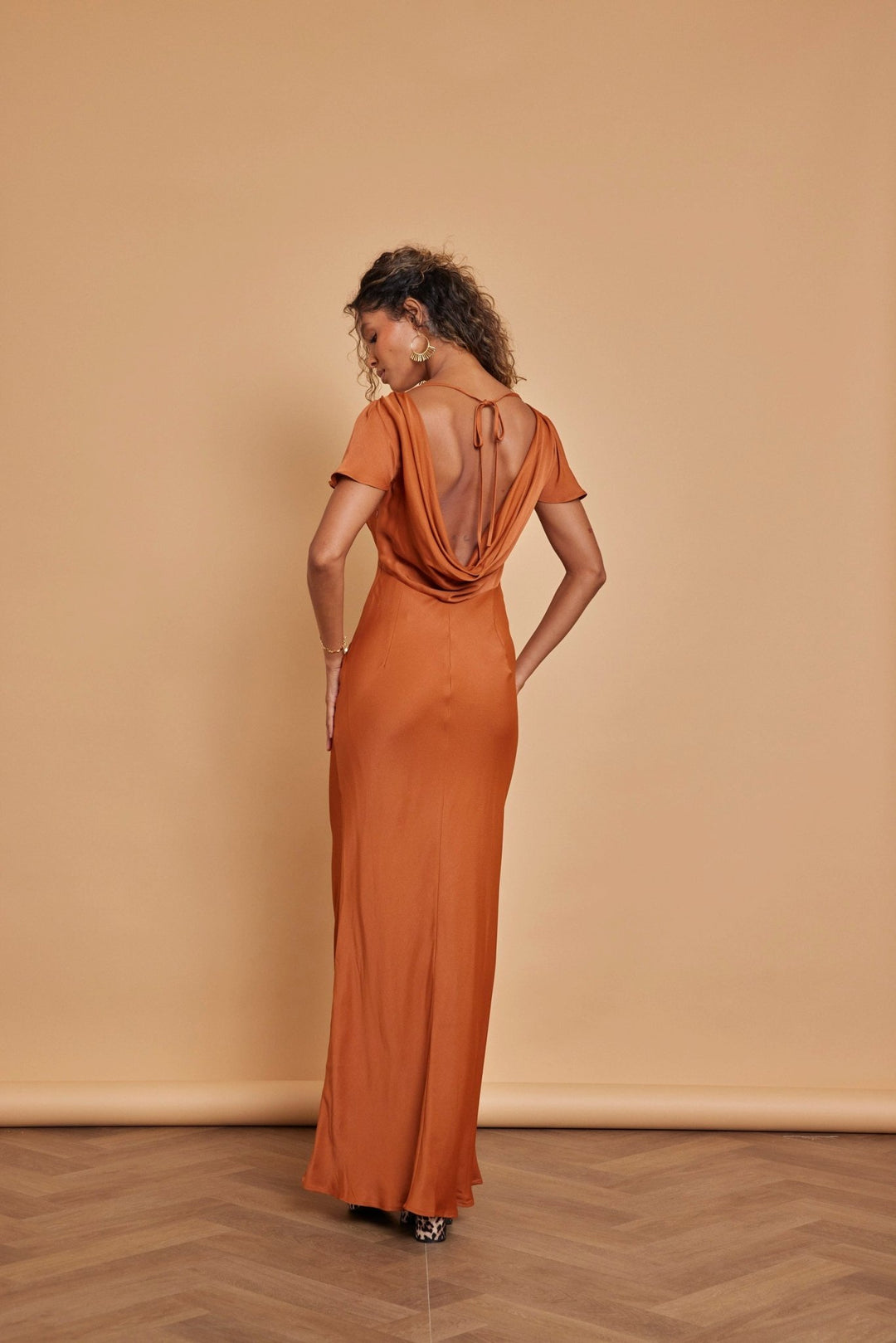 Our Eadie Burnt Orange Bridesmaid Dress