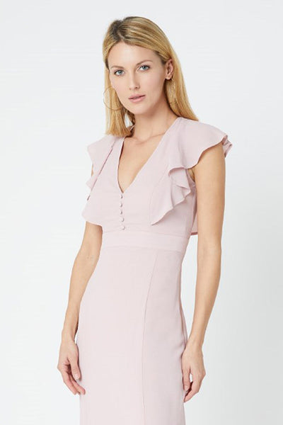 Elle Crepe Chiffon Open Back Dress - Blossom Pink - Maids to Measure