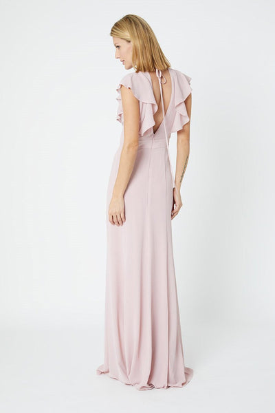 Elle Crepe Chiffon Open Back Dress - Blossom Pink - Maids to Measure