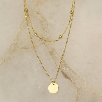Layered coin necklace - Maids to Measure