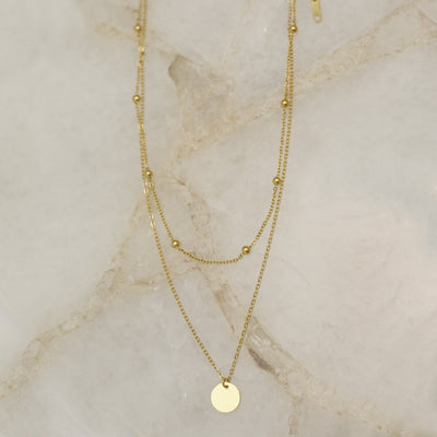 Layered coin necklace - Maids to Measure