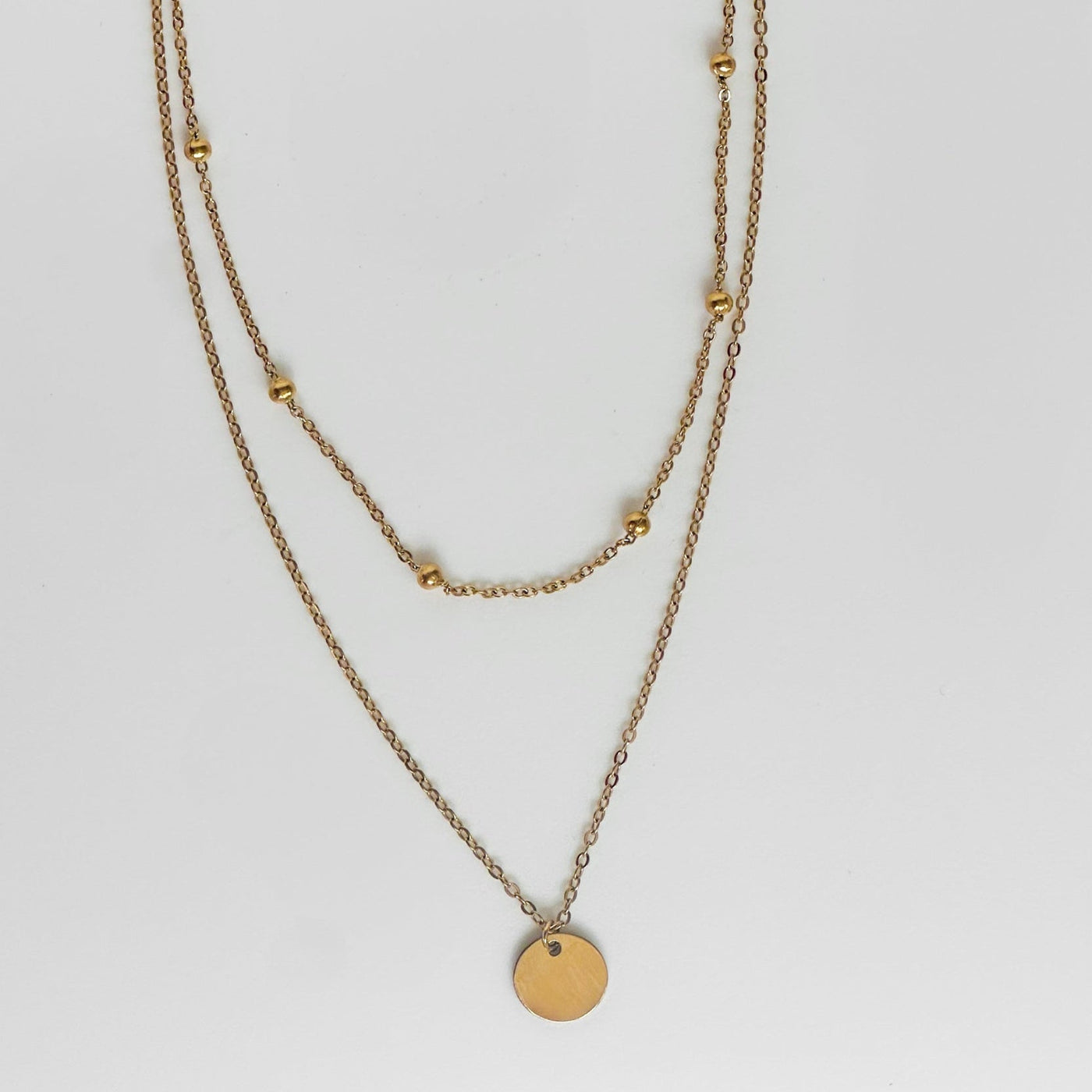 Layered coin necklace - Maids to Measure
