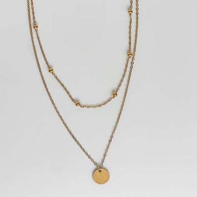 Layered coin necklace - Maids to Measure