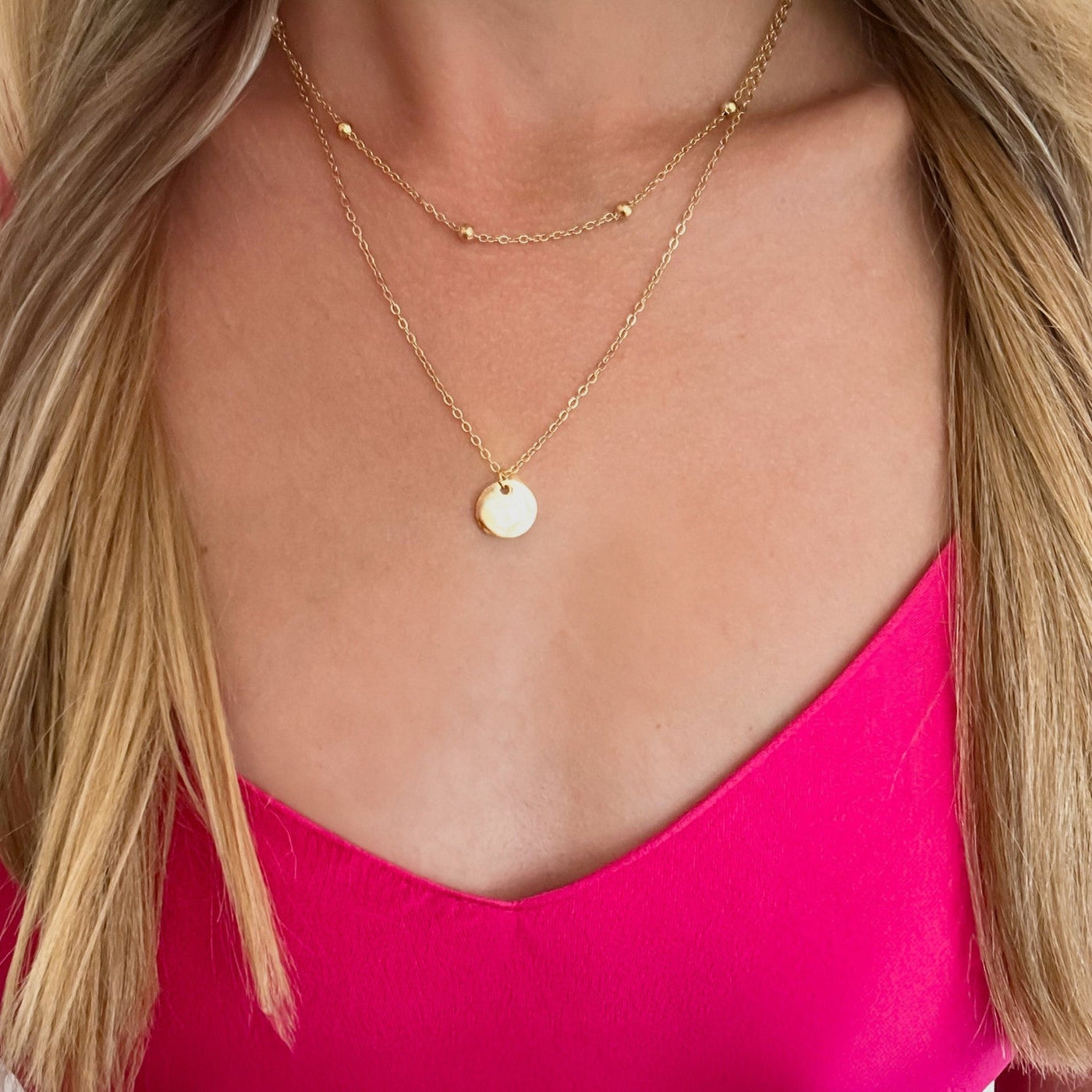 Layered coin necklace - Maids to Measure