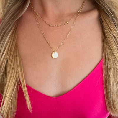 Layered coin necklace - Maids to Measure