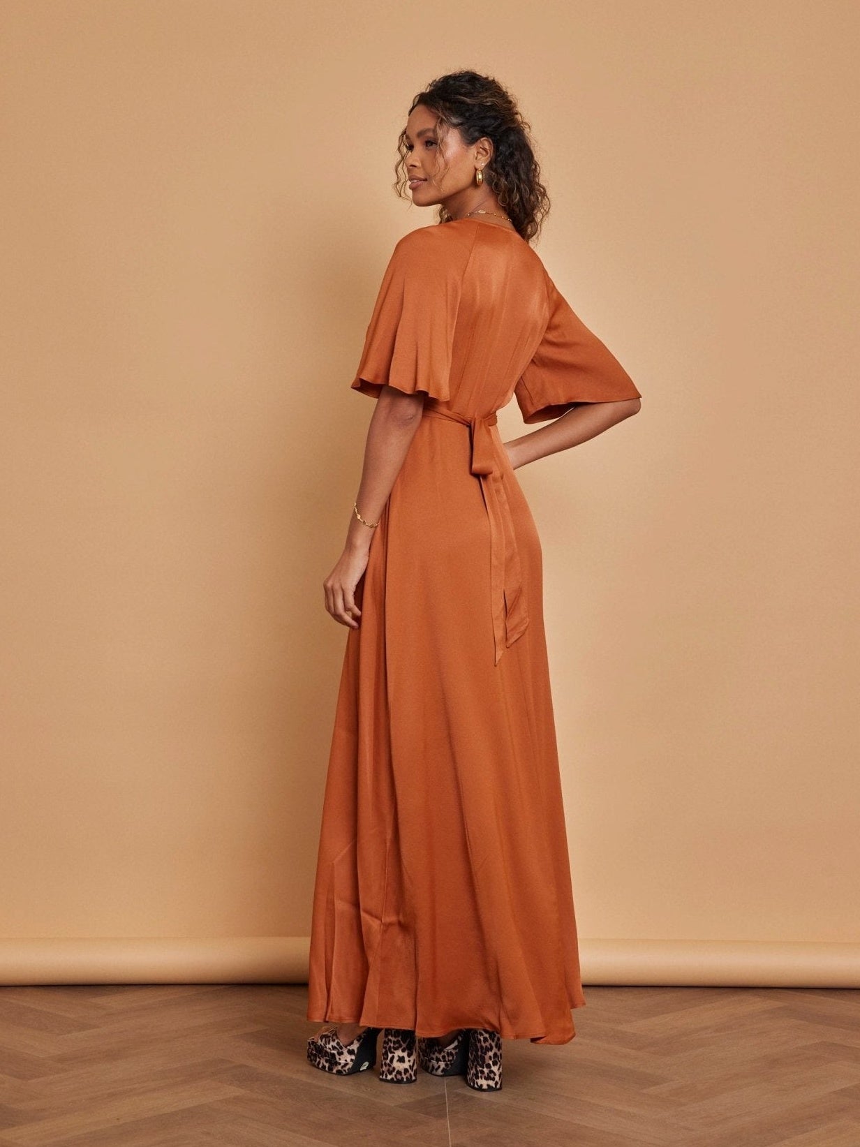 Our Margot Burnt Orange Bridesmaid Dress