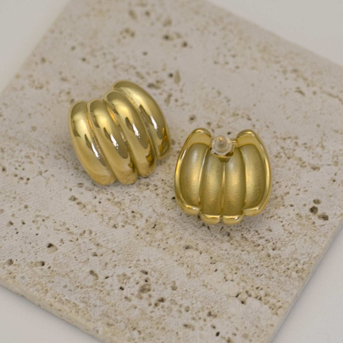 Oversized geometric four row studs - Maids to Measure