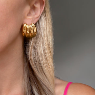 Oversized geometric four row studs - Maids to Measure