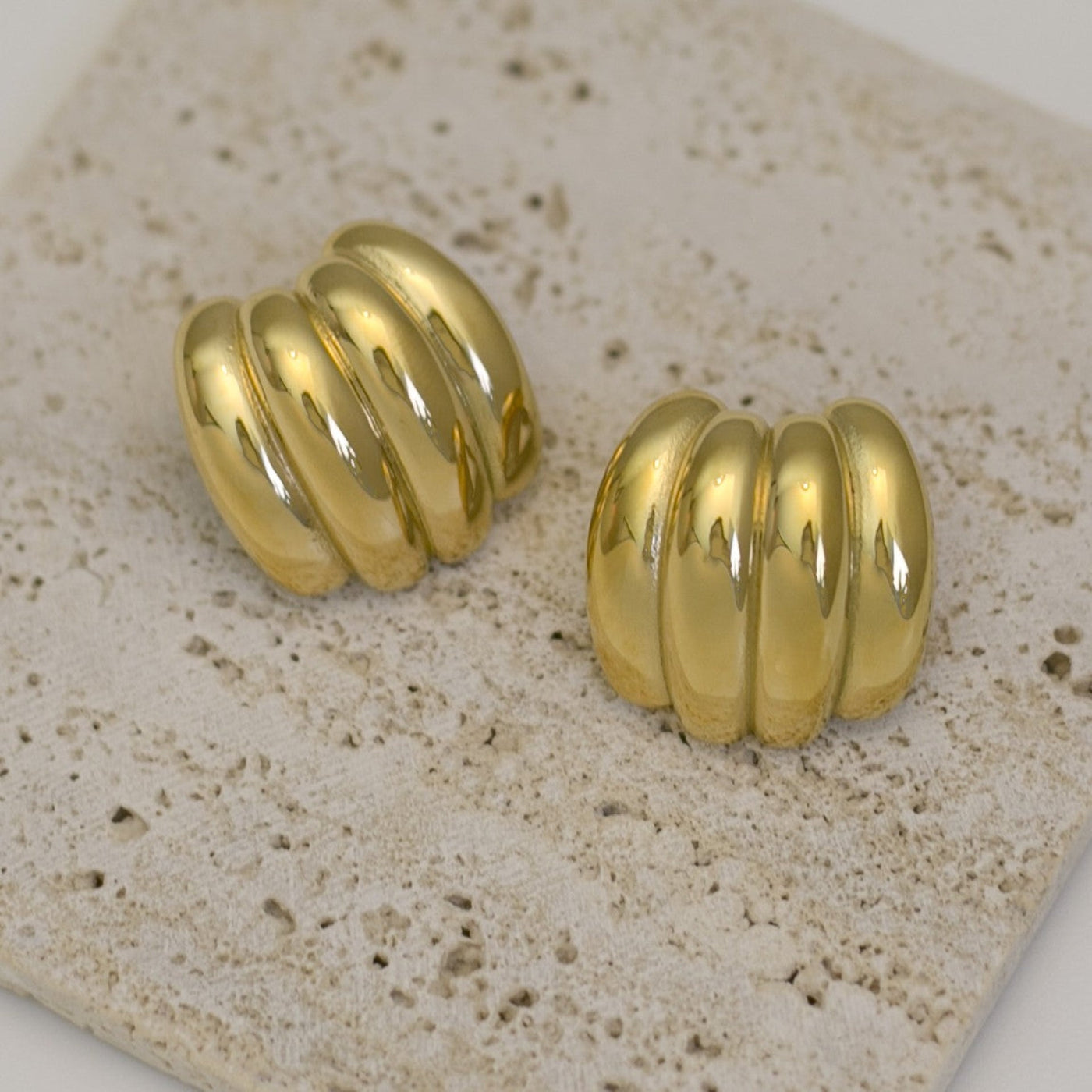 Oversized geometric four row studs - Maids to Measure