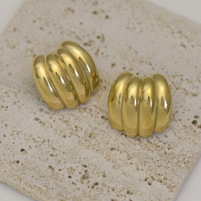 Oversized geometric four row studs - Maids to Measure