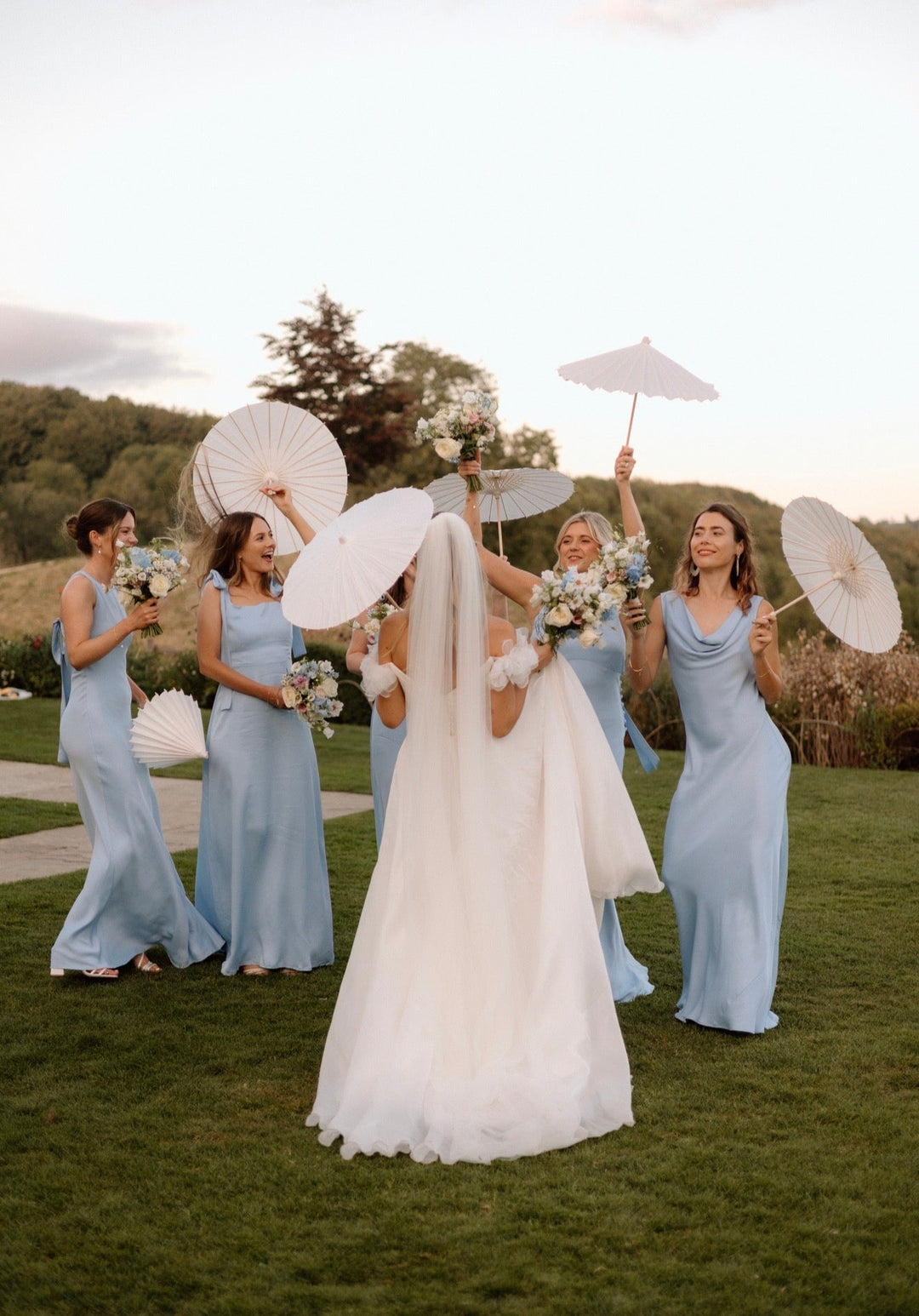 Pandy Satin Cowl Bridesmaid Dress