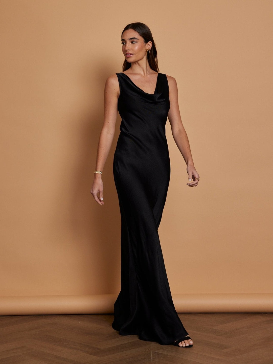 Pandy Satin Cowl Bridesmaid Dress
