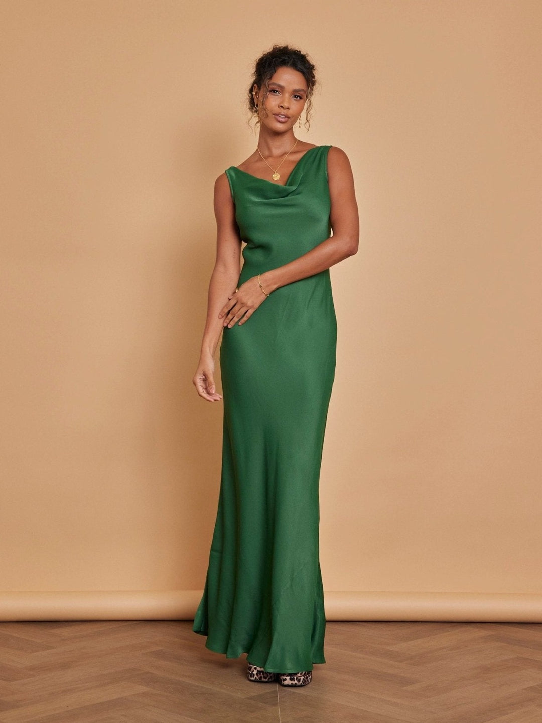 Pandy Satin Cowl Bridesmaid Dress
