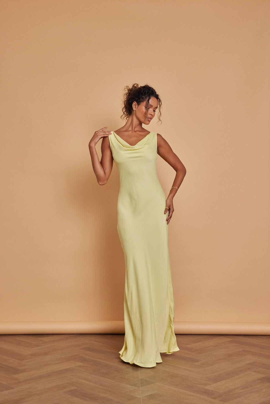 Pandy Satin Cowl Dress