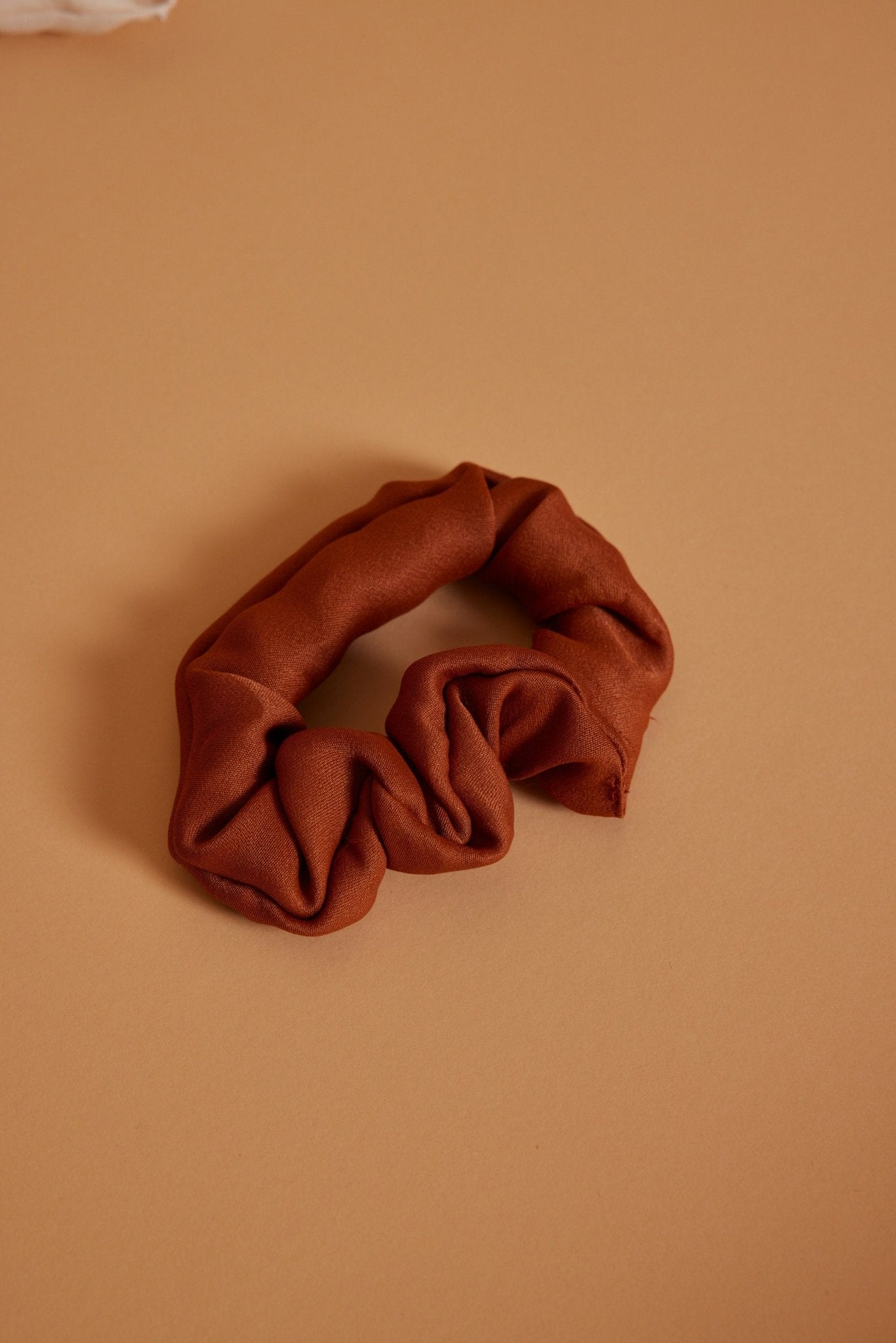 Satin Burnt Orange Scrunchie - Maids to Measure
