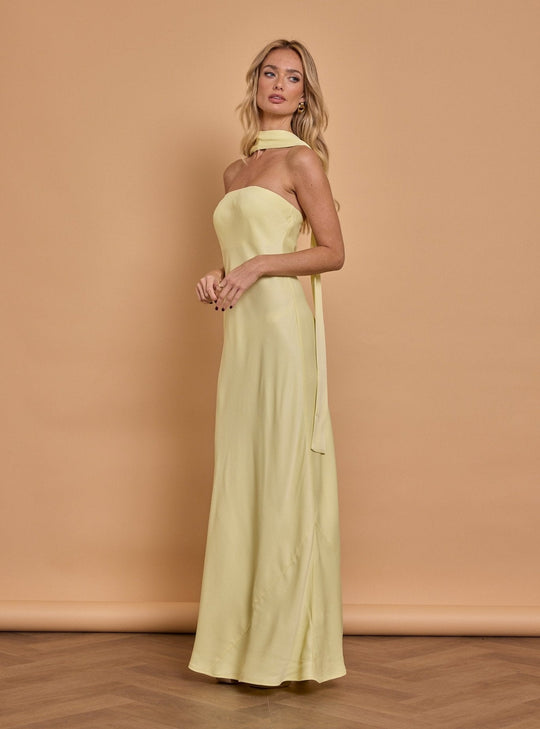 Suki Satin Bridesmaid Dress - Yellow - Maids to Measure