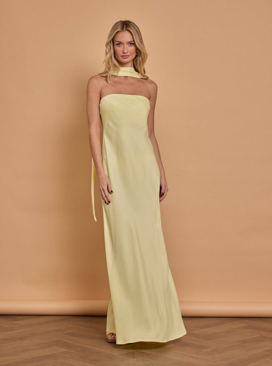 Suki Satin Bridesmaid Dress - Yellow - 12 / Yellow