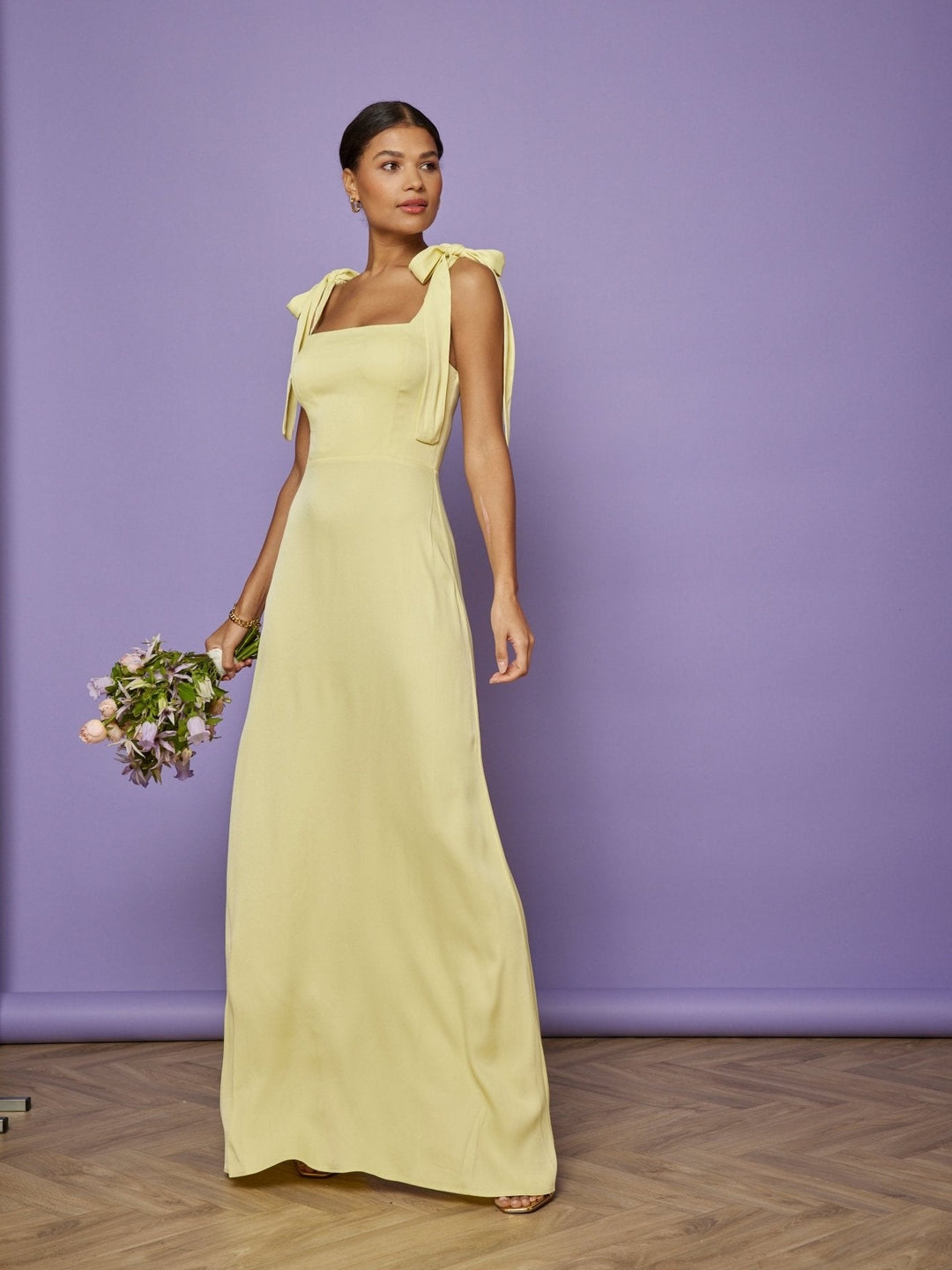 Allegra Satin Tie Shoulder Bridesmaid Dress