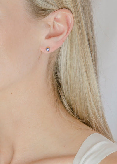Baby Blue Crystal Studs - Maids to Measure