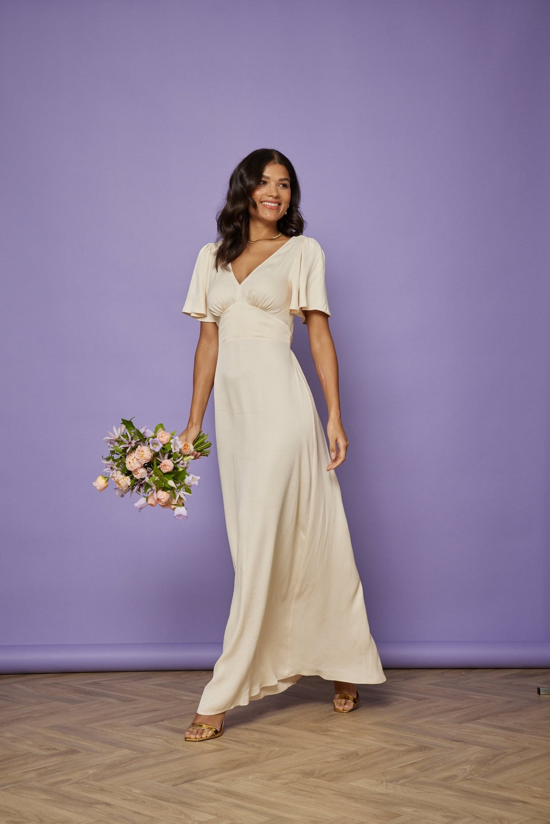 Cleo Satin Bridesmaid Dress - Champagne Ivory, 10 / Champagne Ivory Cleo Satin Bridesmaid Dress - Champagne Ivory, 10 / Champagne Ivory