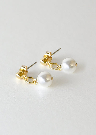 Drop Down Faux Pearl Earrings - Maids to Measure