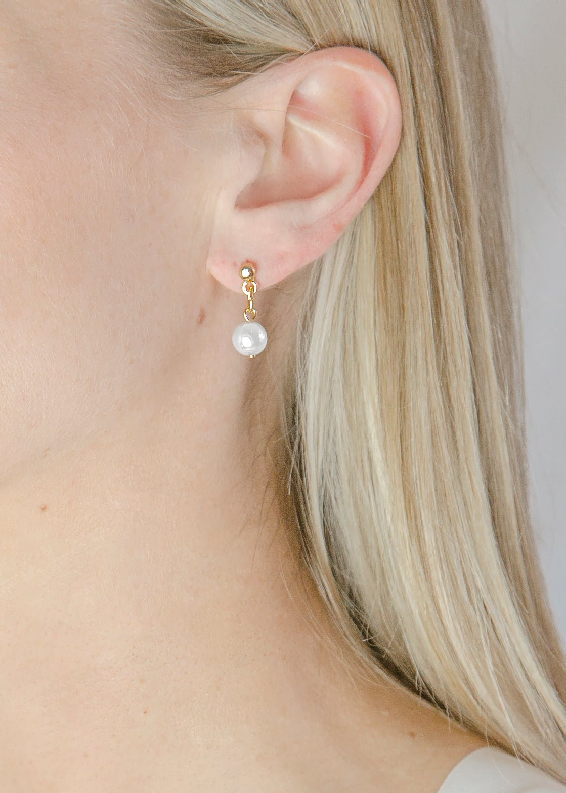 Drop Down Faux Pearl Earrings - Maids to Measure