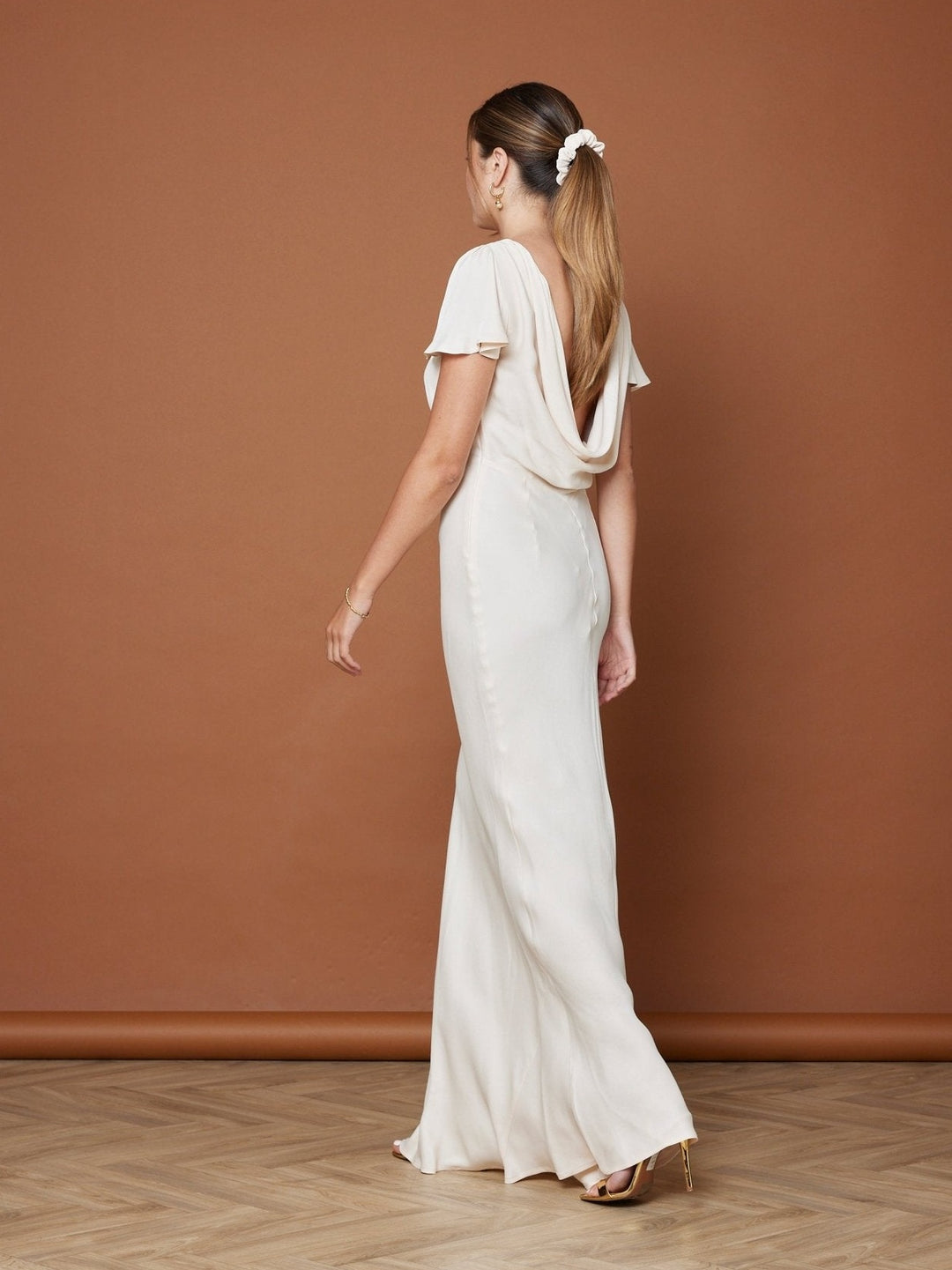 cowl back satin bridesmaid dress Six Stories Cowl Back Satin Bridesmaid Dress