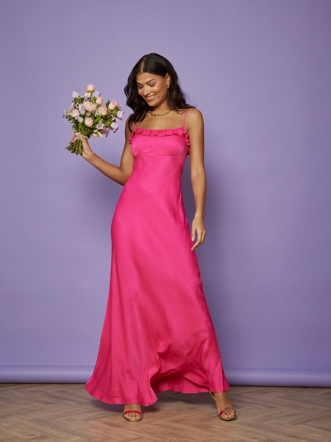 hot pink halter prom dress Sparkly Sheath Sequined Sleeveless – Misdress Color:Green/White main image 0